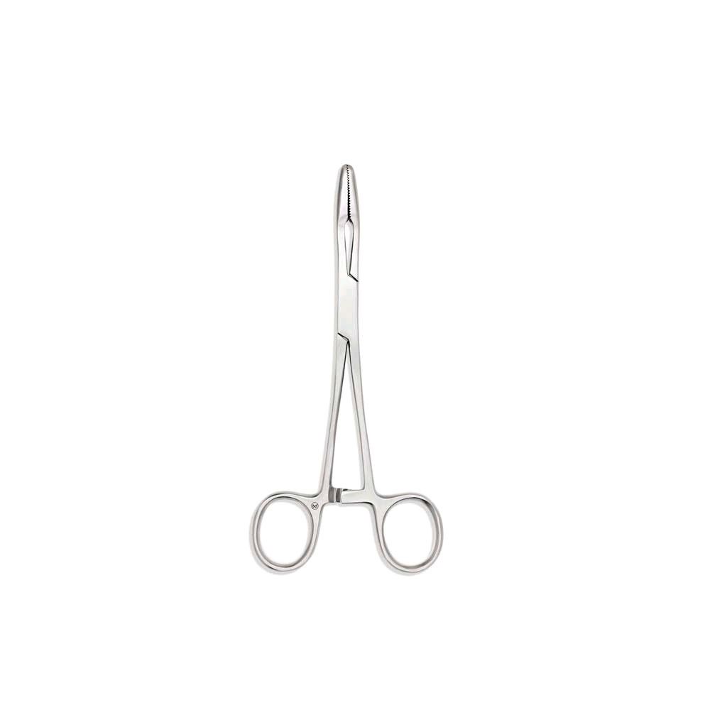 Gerade Kornzange, silberfarbenes Metall, 16 cm