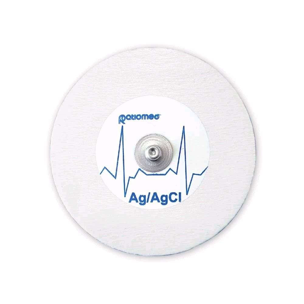 Ratiomed Einmal-Elektrode mit Ag/AgCl-Kontakt, kurzzeit-EKG, runde Gel-Pads