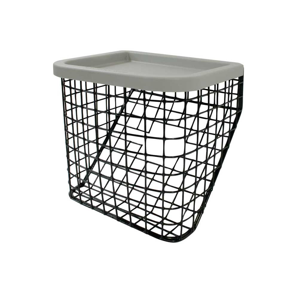 Behrend Kunststoff-Tablett für Drahtkorb, quadratisch, grau, ca. 29×25 cm