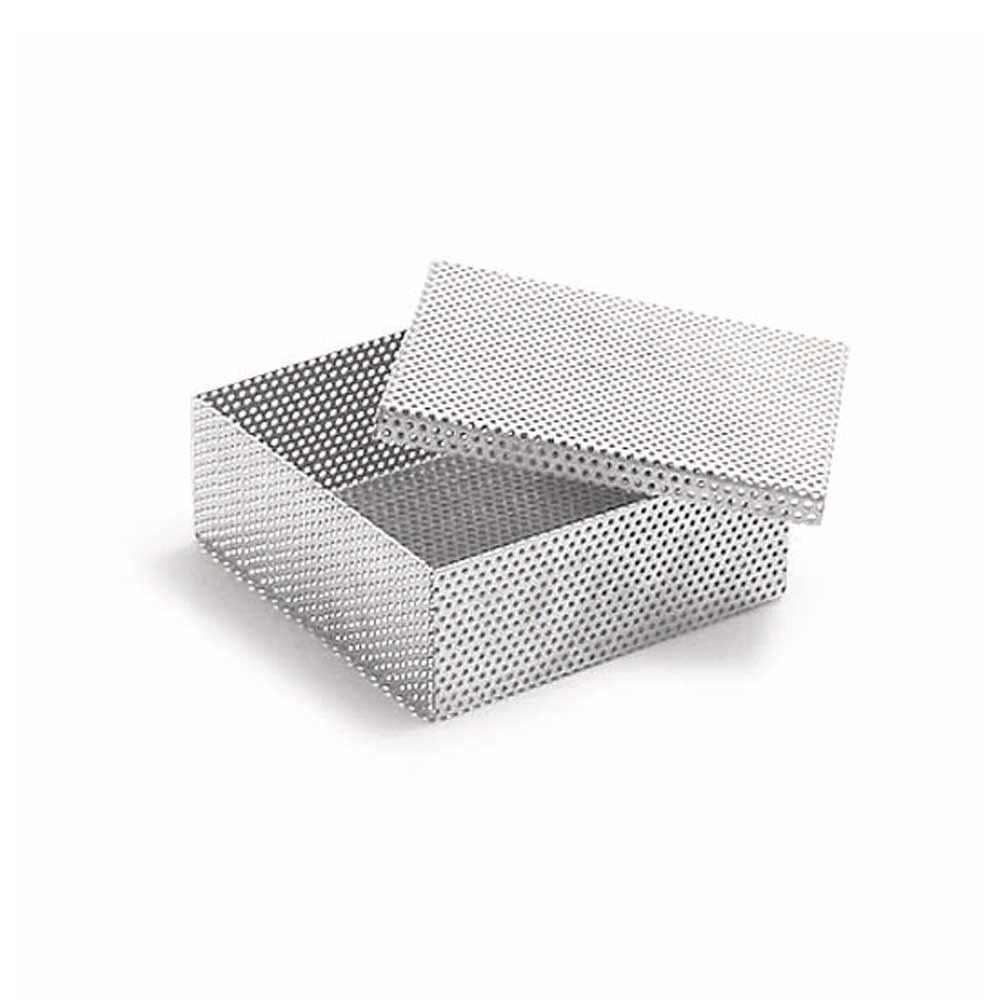 Euronda Siebeinsatz mit Deckel, perforierte Metallbox für Kleinteile