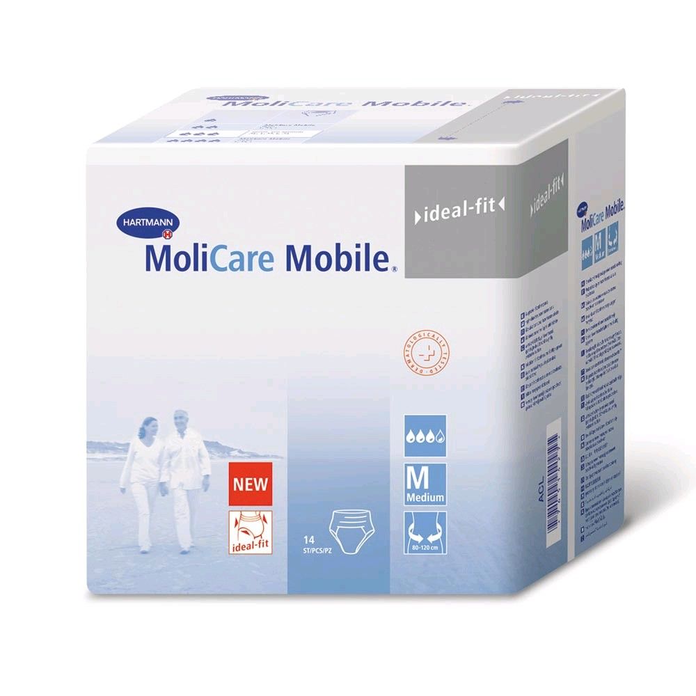 Inkontinenzslips-Verpackung MoliCare Mobile normal, schräg von vorn