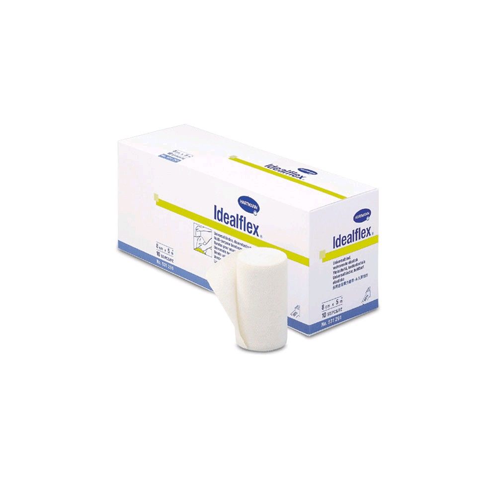 Universalbinde Hartmann Idealflex, weißer Bindenabroller aus der Packung