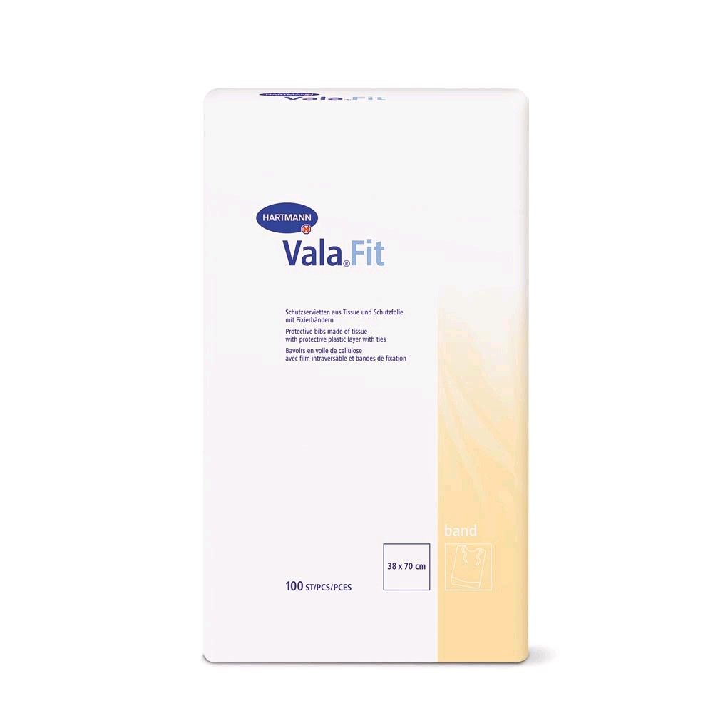 Schutzlätzchen-Packung Vala®Fit band von Hartmann, weiß mit gelbem Seitenstreifen