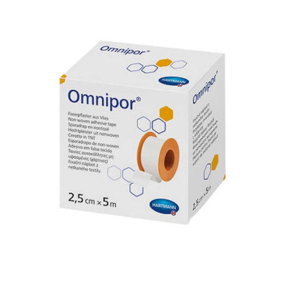 Hartmann Omnipor Fixierpflaster aus Vlies: Packung mit Rollenabbildung