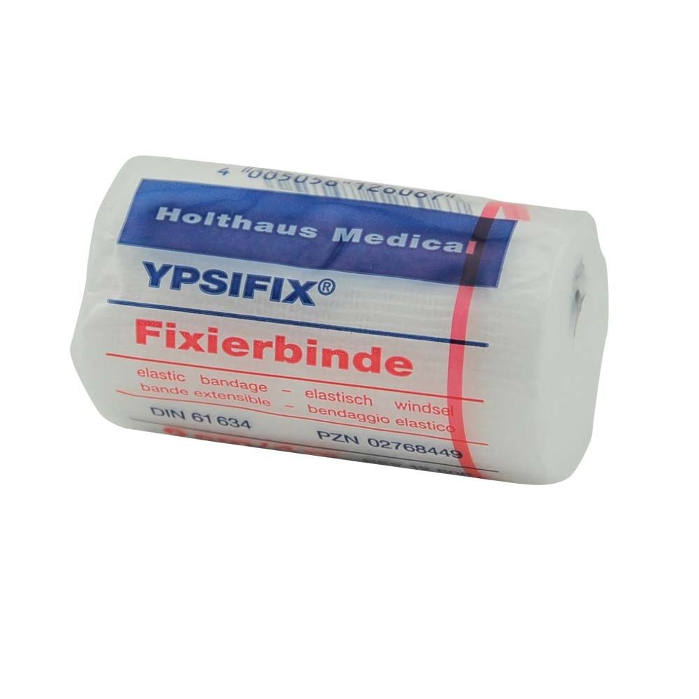 YPSIFIX® Fixierbinde-Rolle, weiß; blaue und rote Beschriftung auf dem Band