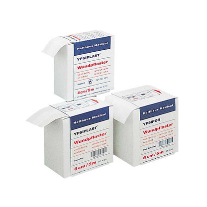 Wasserfestes Wundpflaster YPSIPLAST® von Holthaus Medical in weißer Verpackung