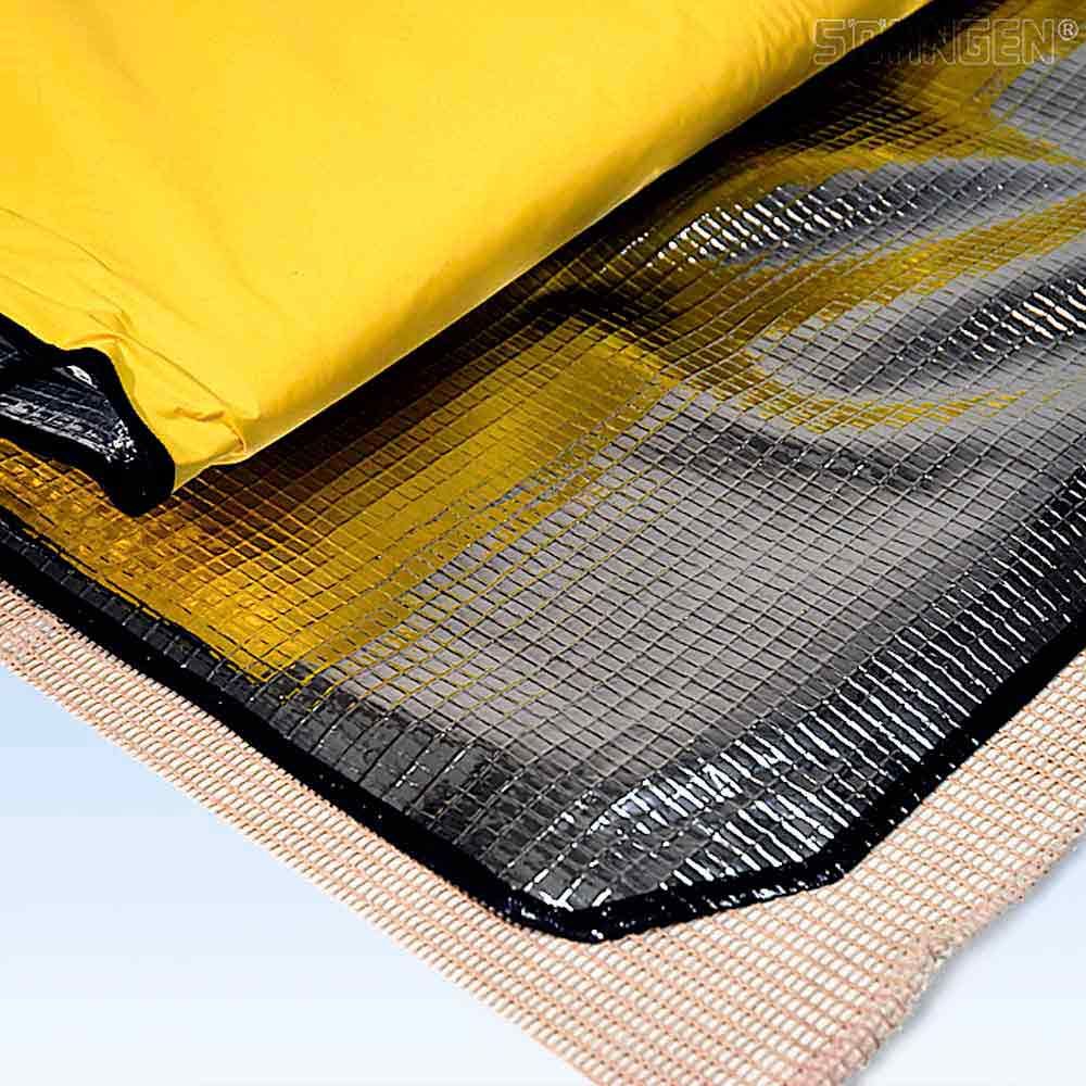 Holthaus Medical Thermo-Übungsmatte: gelbe Fläche, schwarzes Gitterprofil