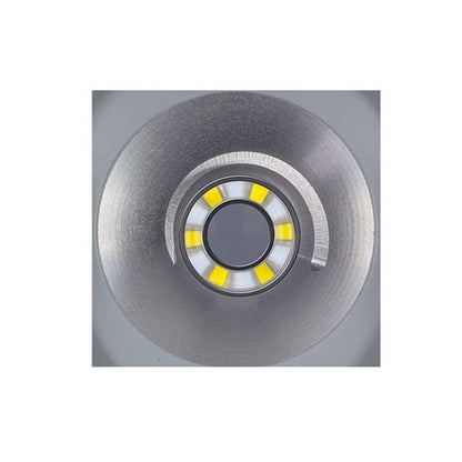 LED-Otoskop-Kopf für Kinder: Metallring mit gelben LEDs am Linsenbereich
