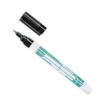 Dauerhafter Markierungsstift mit schwarzer Tinte, Kappe und Feinspitze