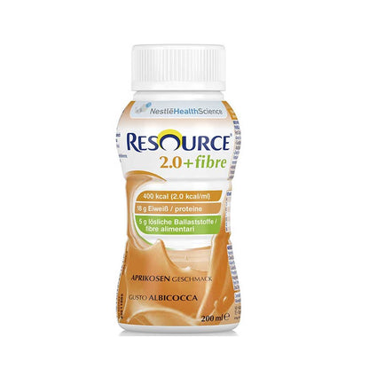Nestle Resource 2.0+ Fibre Trinknahrung Aprikose, 200 ml