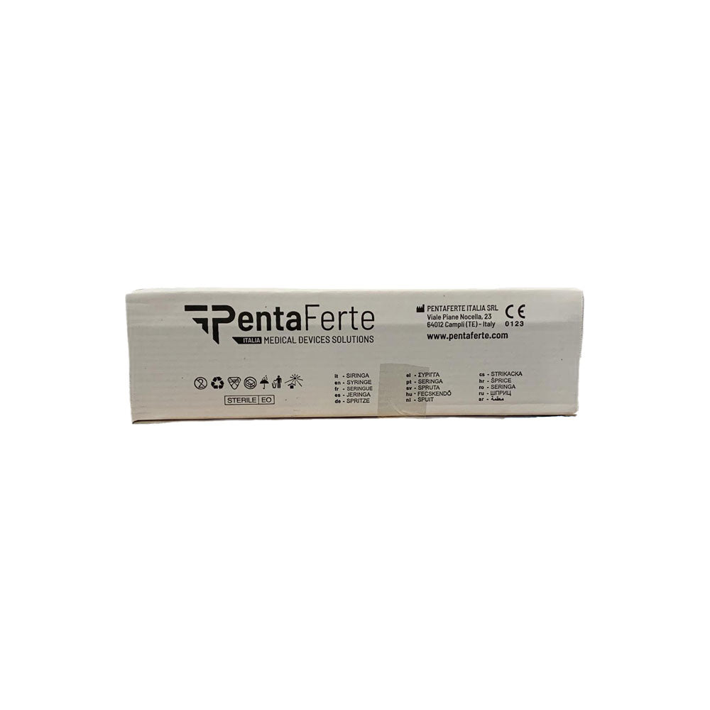Verpackungskarton mit PentaFerte-Label, technische Angaben auf der Seite