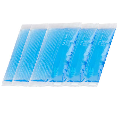 Kalt-Warm-Gel-Kompressen, 5 blaue Gelpads in Folienverpackung