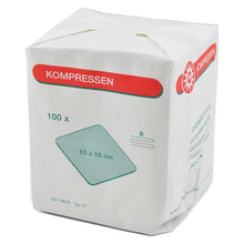 Sterile Mullkompressen 8-fach, 10×10 cm, EN14079 Typ 17, Packung mit 100 Stück