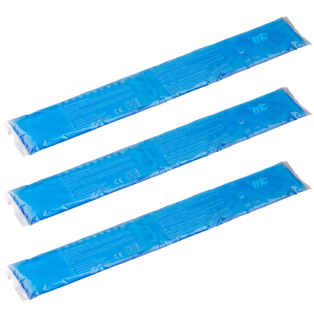 3 blaue Gel-Kompressen, Kalt/Warm, mikrowellengeeignet