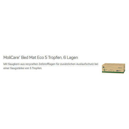 Hartmann MoliCare® Inkontinenz-Bettmatte Eco, 5 Tropfen, kleine Verpackungsansicht