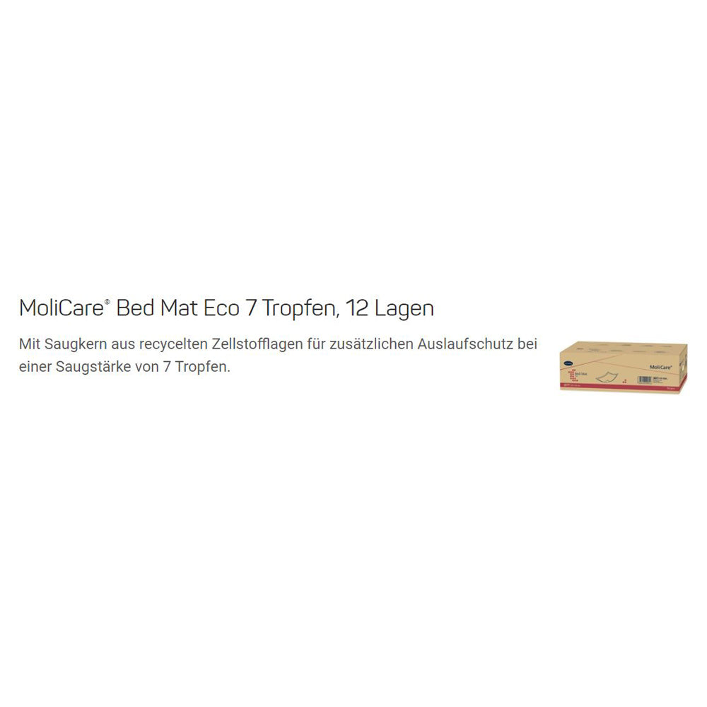 Inkontinenzunterlage Hartmann MoliCare® Bed Mat Eco, Produktinfo mit kleiner Packung