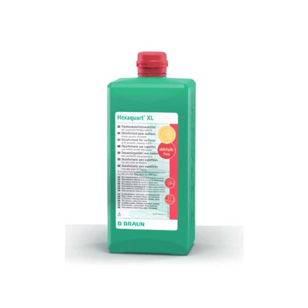 B.Braun Hexaquart® XL Flächendesinfektionsmittel, grüne Flasche mit rotem Deckel