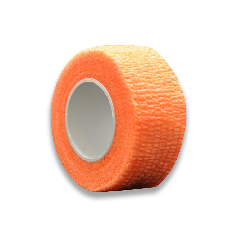 Kohäsives Fingertape, orange mit Klebe-Kern, 2,5 cm x 4,5 m