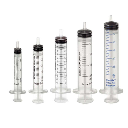 Einmalspritze Omnifix® Solo Luer, Skala bis 30 ml, blau markiert, 3-teilig