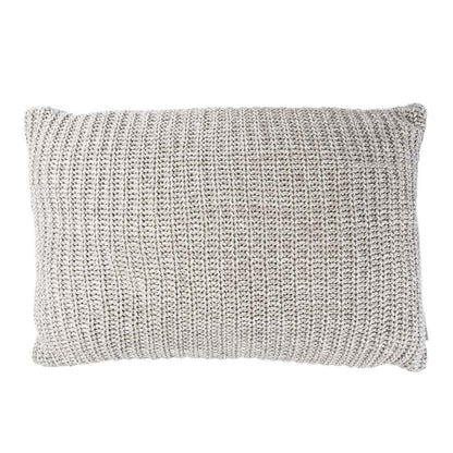 Kissen-Wärmflaschenbezug mit grobem Strickmuster in hellbeige, rechteckig