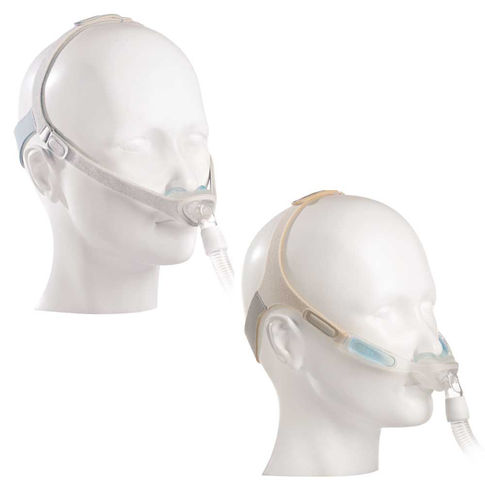 Philips Nuance CPAP-Nasenmaske mit Gelkissen und Schlauch, Minimalkontakt-Design