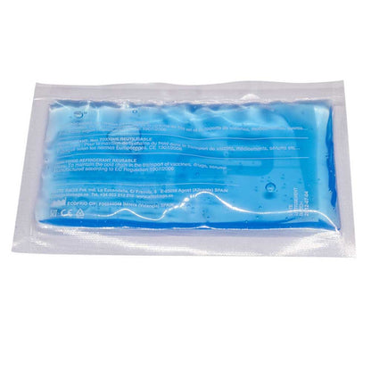 ELITE BAGS Kühlpack GEL Rückseite mit Aufdruck, im Folienbeutel, 15,5×10,5 cm