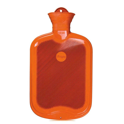 Gummi-Wärmflasche mit Lamellen, 2 l, orange
