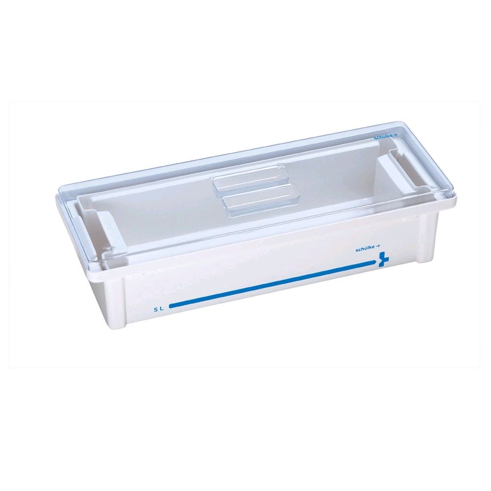 PVC-Instrumentenwanne mit transparentem Deckel, 5-L-Angabe, weiß