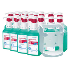 Schülke desderman® Desinfektionsmittel, mehrere Pumpflaschen mit Wandhalterung, hyclick®