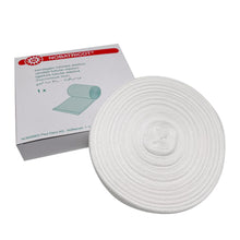 NOBATRICOT® elastischer Trikotschlauch-Rollenware, weiß, als breiter Schlauch aufgerollt