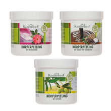 Asam Kräuterhof® Körperpeeling-Tiegel: Wildrosenöl, Kakao-Sheabutter, Olivenöl