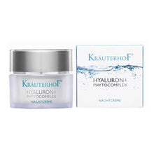 Nachtcreme im Kosmetikglas mit silbernem Deckel, Kräuterhof Hyaluron+ Phytokomplex