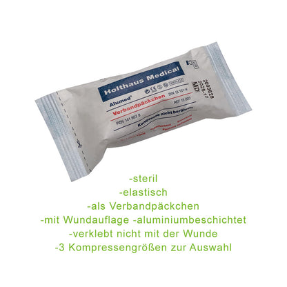 Steriles Holthaus Medical Alumed® Verbandpäckchen mit Kompresse, steril verpackt