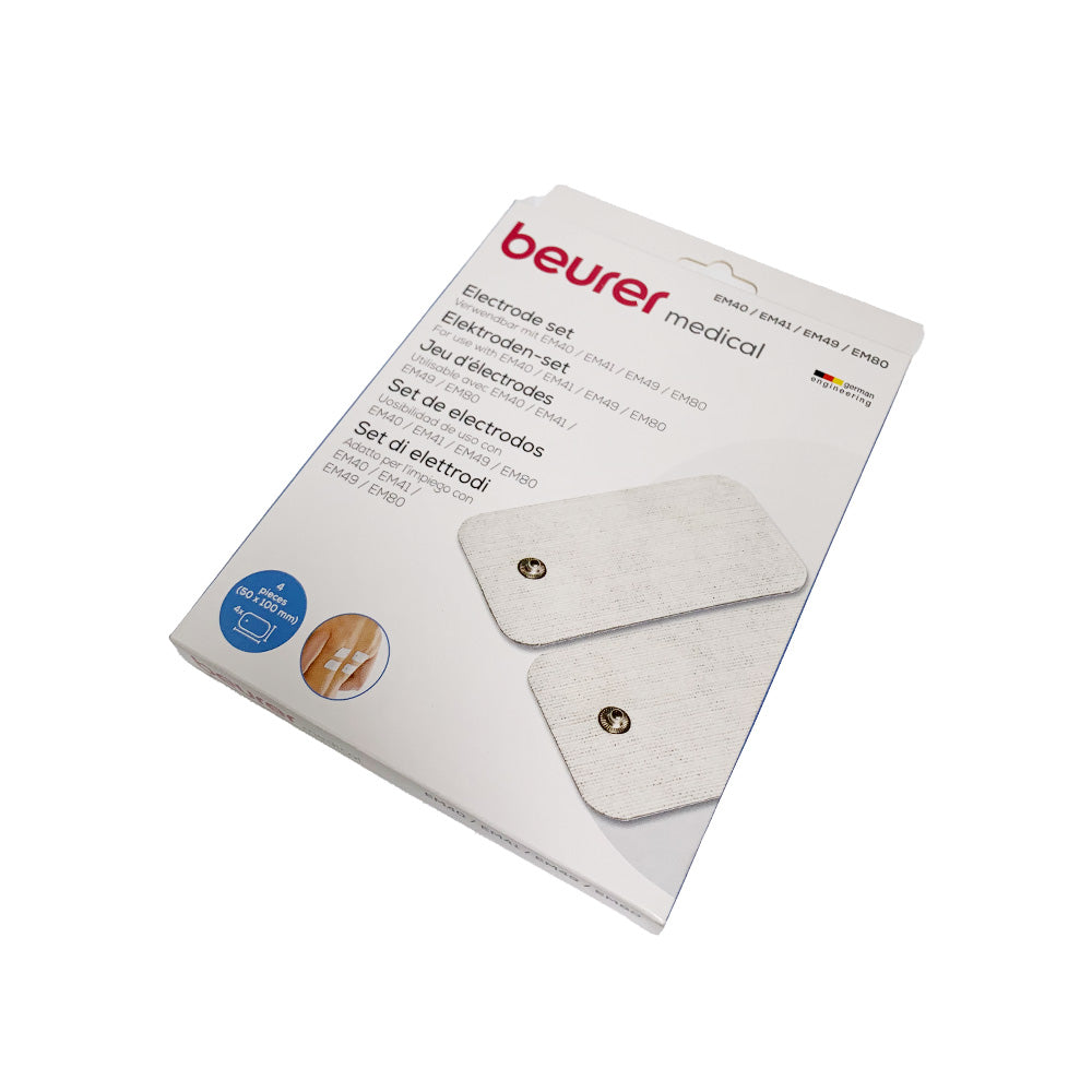 Beurer Elektroden-Set in Verpackung, zwei rechteckige Pads sichtbar