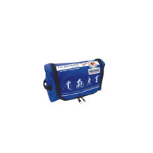 Blaues Erste-Hilfe-Set-Täschchen mit DRK-Logo, Reißverschluss und Tragegurt