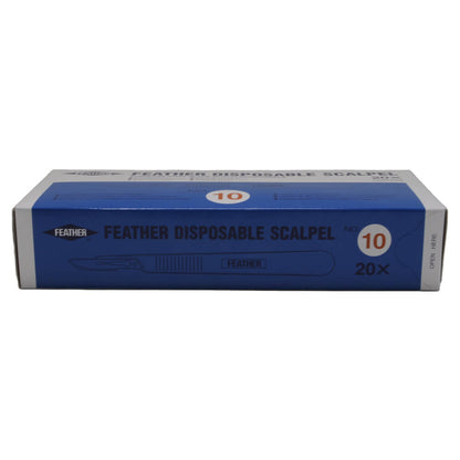 Feather Einmal-Skalpellpackung, 20 Stück, Größe 10