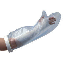 Transparenter Dusch-Ärmel zum Schutz der Arme, latexfrei, mit breiter Manschette