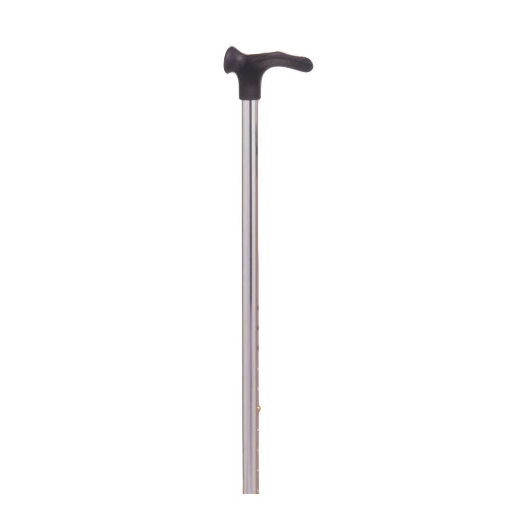 Gehstock mit anatomischem Griff, silberfarben, mit Standspitze
