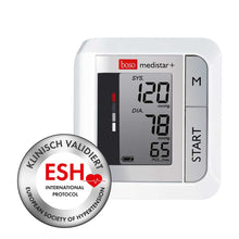 Boso medistar+ Handgelenk-Blutdruckmessgerät mit ESH-Kennzeichnung und LCD-Display