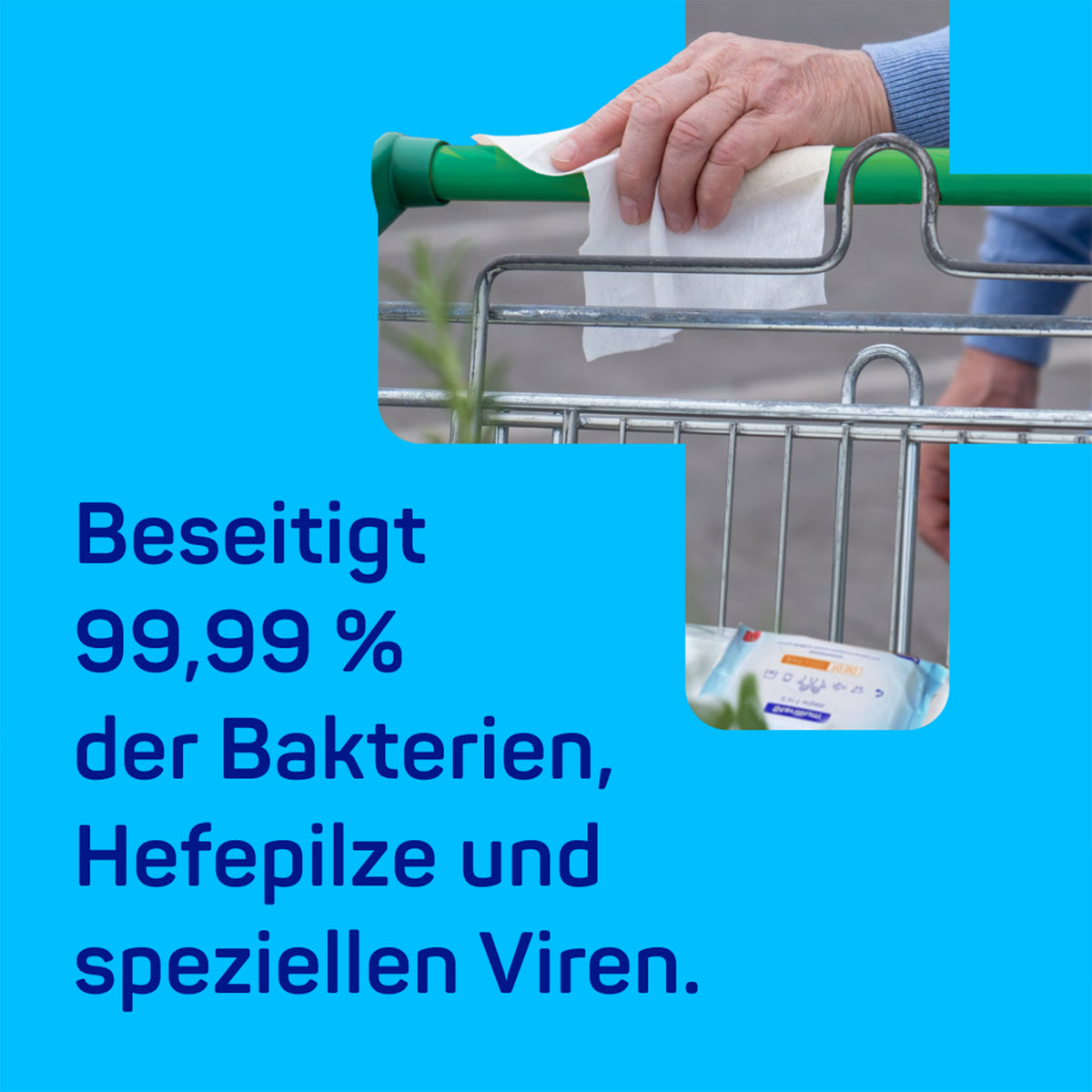 Sterillium® 2-in-1 Wipes Packung für Hände- und Flächendesinfektion, To-Go