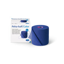 Hartmann Peha-haft® Color Fixierbinde, blaue Rolle, 6 cm breit, gedehnt 21 m