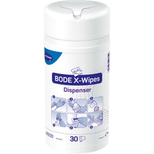 Vliesrollen-Dispenser für BODE X-Wipes in weißer Kunststoffdose