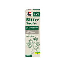 Doppelherz pure Bitter Tropfen, 50 ml Packung mit Kräuterillustration