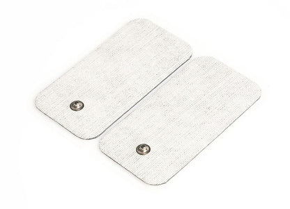 Beurer Elektroden-Set: zwei rechteckige gelbliche Pads mit Metallknopf