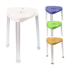 Eck-Duschhocker mit weißem Sitz, höhenverstellbare Beine und Standkufen
