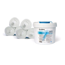 5‑L Vliestuchspender von Dr. Schumacher mit Eco Wipes, runder Eimer mit Spenderdeckel