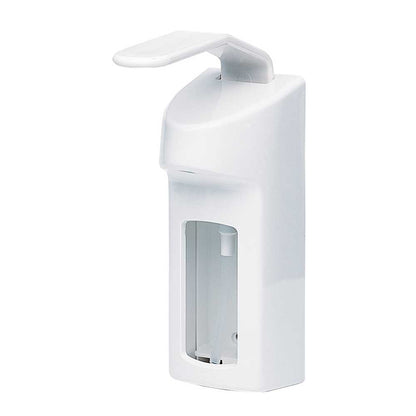 Ecolab Dermados Desinfektionsmittelspender, weißer Wandspender mit Hebel-Pumpe und Sichtfenster
