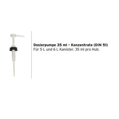 Ecolab Dosierpumpe 35 ml für DIN 51, zur Dosierung aus Kanistern (5–6 l)