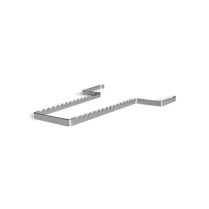 Aluminium-Instrumenteneinsatz für Normtrays mit U-Form und gezahnten Haltefingern