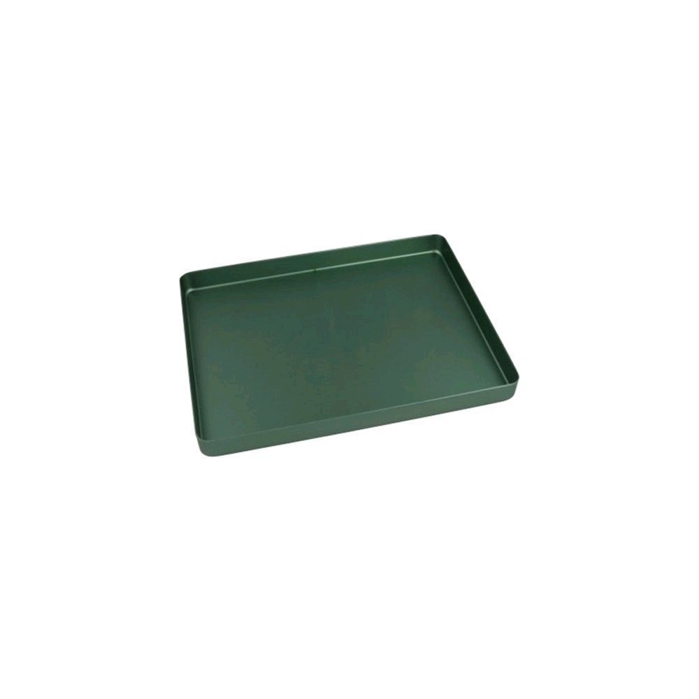 Mini-Tablett-Boden aus Aluminium, grün, ungelocht
